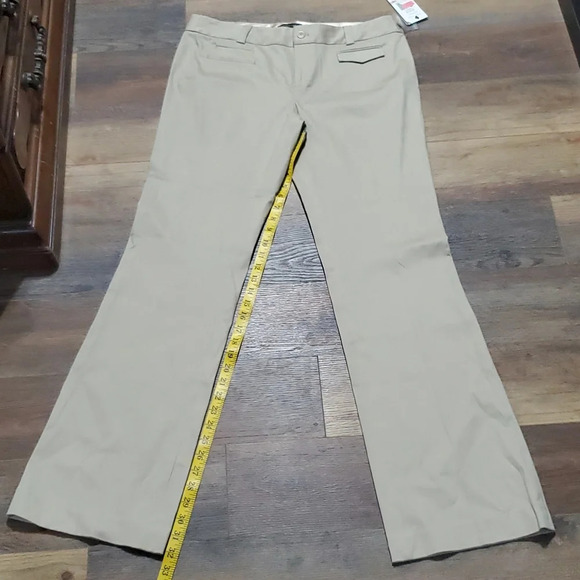 Kenneth Cole new york nwt tan pinstriped boot dress pants - Picture 1 of 10